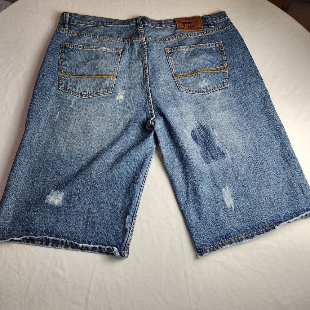 Pepe Jeans Mens Blue Denim Shorts Size 44 Vintage Y2K Baggy Skater 90s Hip Hop